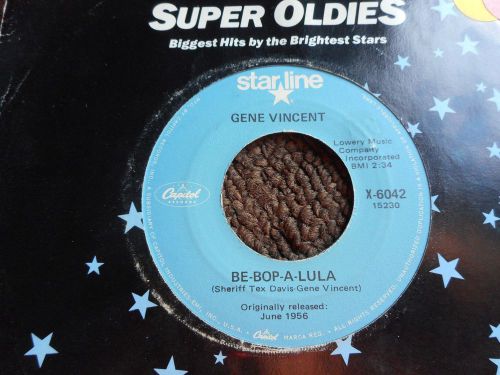 Gene vincent &#034;be bop a lula&#034; / &#034;lotta lovin&#034; 7&#034; 45 mint-