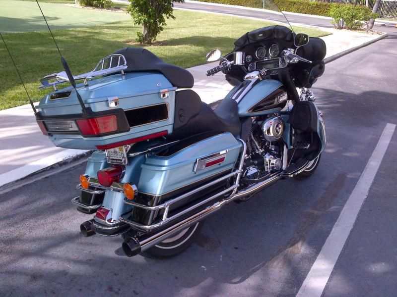 2008 harley davison flhtcu, electra glide ultra classic, two-tone aqua / black