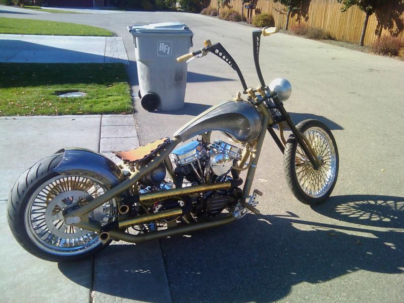 Custom built motorcycle, chopper bobber no reserve