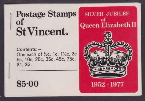 St vincent 1977 queen elizabeth ii silver jubilee mnh stamp booklet  - (90)