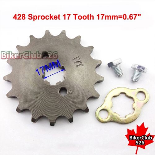 428 17 T 17mm Front Engine Sprocket Gear Pit Dirt Bike ATV Lifan YX 50cc-160cc