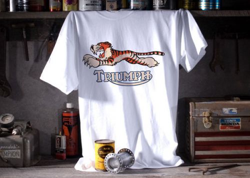 Metro racing triumph tiger t-shirt white harley vincent bsa t100