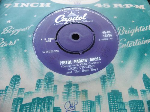 Gene Vincent - Pistol Packin&#039; Mama -Capitol 1960 - UK 7&#034; - Excellent