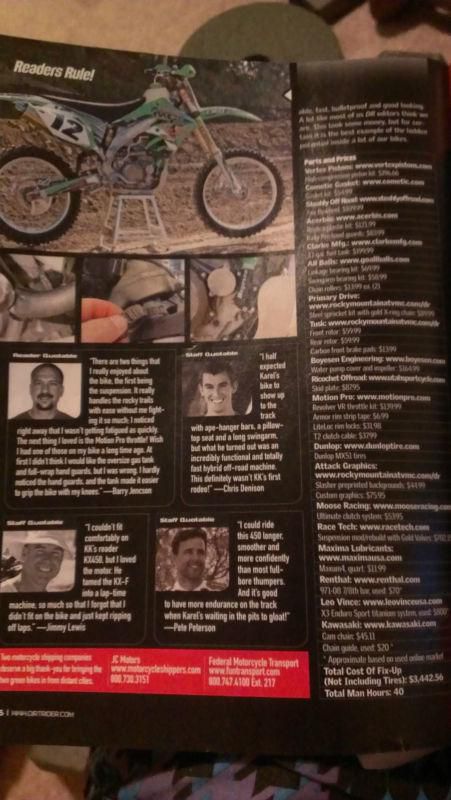 DIRT RIDER MAGAZINE 2006 KX450F, US $2,999.00, image 8