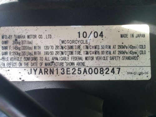 2005 Yamaha YZF-R, US $6,000.00, image 7