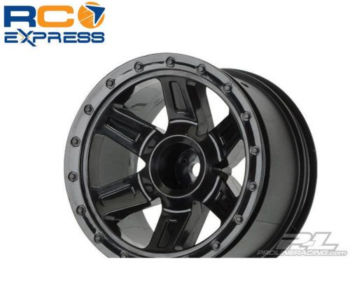 Pro-line desperado 2.2 inch black front/rear wheels 1/16 e-revo pro2737-03