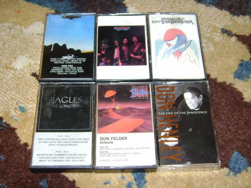 Eagles and related 6 cassette lot desperado long run border don henley felder