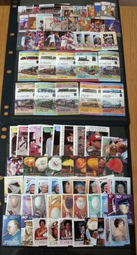 100 different st vincent grenadines of st vincent stamps most mnh collection a