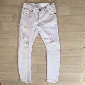 ONE TEASPOON Jeans Denim Slim  LUXE WHITE DESPERADOS 28 NWT Free Shipping, US $57.90, image 2