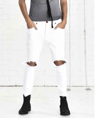 ONE TEASPOON Jeans Denim Slim  LUXE WHITE DESPERADOS 28 NWT Free Shipping, US $57.90, image 8