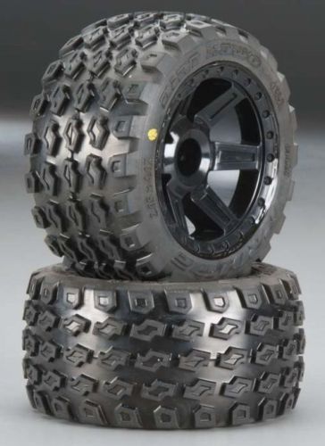 Pro-line racing [pro] dirt hawg 2.8&#034; tires/desperado wheels mounted pro117512