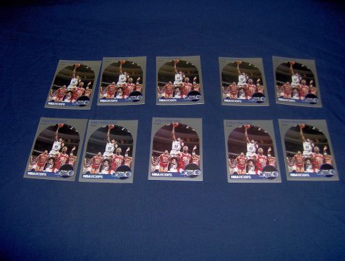 1990-91 hoops sam vincent with michael jorand wearing #12 10 card lot