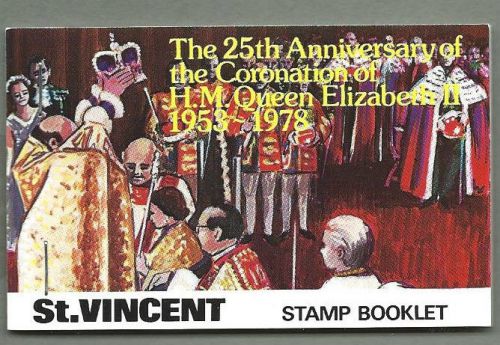 St. vincent 1978 25th anniversary qeii coronation - $9.30 booklet complete mnh