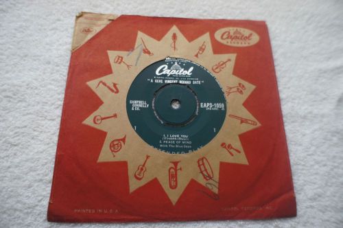 GENE VINCENT ORIGINAL 1960 CAPITOL UK EP &#034; A GENE VINCENT RECORD DATE&#034; EX !!