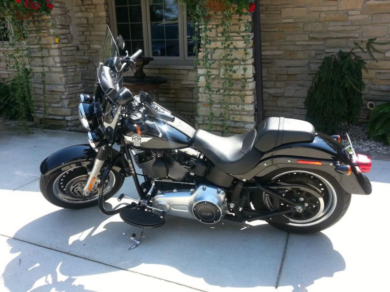 2012 Harley-Davidson FLSTFB Fat Boy Low Black Lots of EXTRAS Woman driven Clean