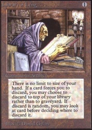 1x library of leng - beta limited edition - pl mtg