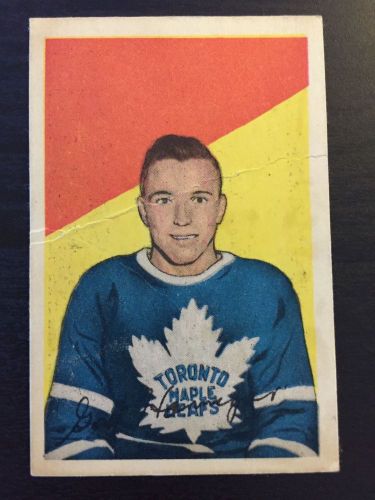 1952-53 GORDON HANNIGAN PARKHURST Rookie HOCKEY CARD - Toronto Maple Leafs, RC