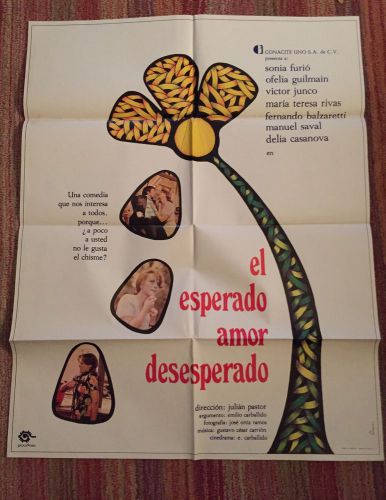 El Esperado Amor Desperado Vintage ORIGINAL Spanish Mexican Movie Poster RARE