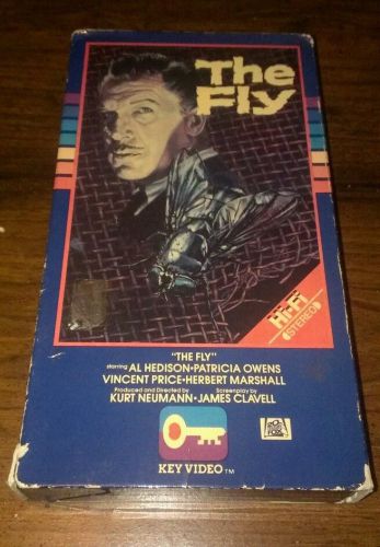 THE FLY vhs tape horror movie Key Video tape Vincent Price