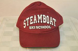 Vintage steamboat ski school snapback cap desperados zephyr 1993 hat maroon
