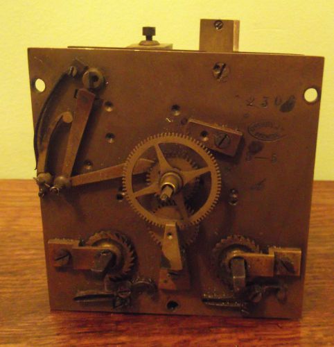 Antique BREVETE VINCENT clock movement to restore / parts .