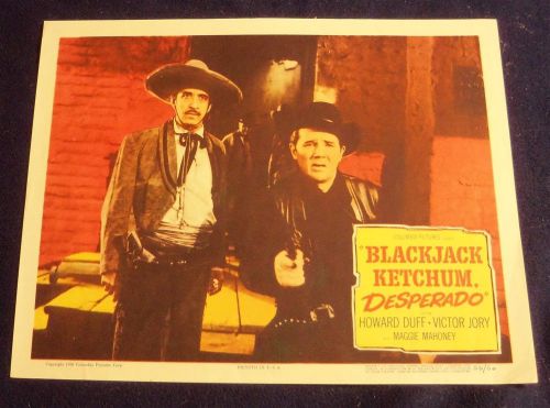 Blackjack ketchum desperado original 11x14 lobby card #3 1956 howard duff