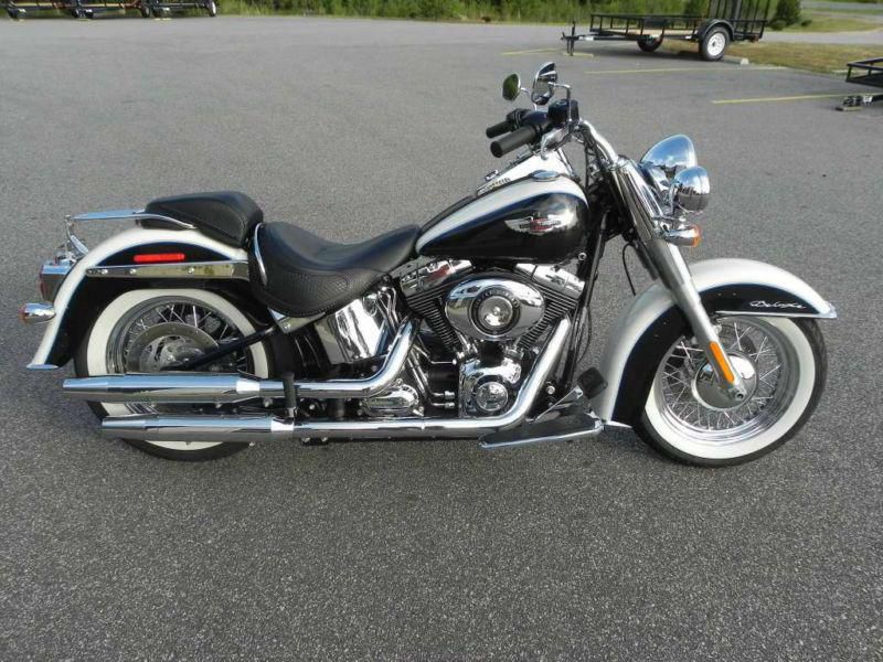 2012 harley flstn softail deluxe 757 miles mint condition! warranty til 03/2015!
