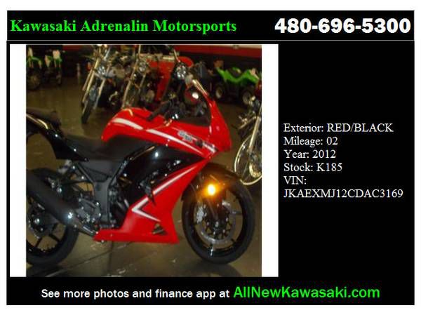 2012 Spotless Kawasaki EX250JCFA, $3,995, image 1