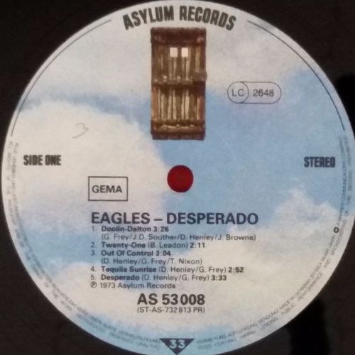 EAGLES Desperado LP Vinyl VG+ Cover VG 1973 Asylum AS 53008 Netherlands, US $180, image 4