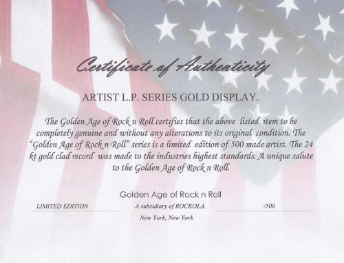 The Eagles "Desperado" LTD Edition laser etched lyrics Gold LP display, US $159.95, image 6