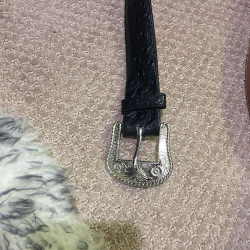 mens Genuine ostrich belt Size 34 Black Desperado, US $75.00, image 4