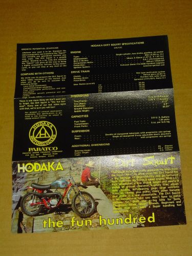 HODAKA DIRT SQUIRT 100 SALES BROCHURE NICE!, US $29.99, image 2