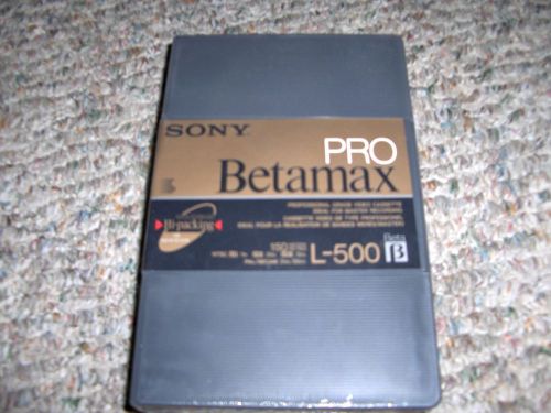 One Case +2 (12) Sony Pro Betamax Blank Cassettes SEALED Beta L-500BTPRO Blanks