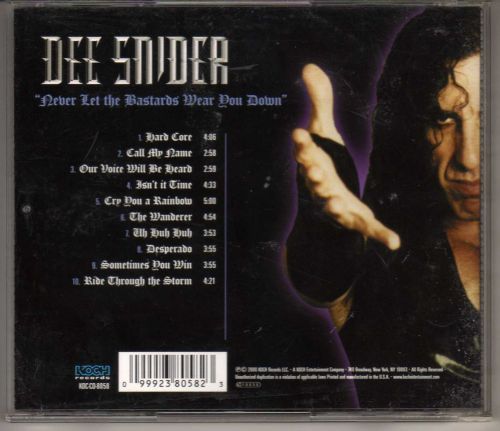 DEE SNIDER: NEVER LET THE BASTARDS WEAR YOU DOWN CD HARD ROCK TWISTED SISTER, US $18.99, image 3
