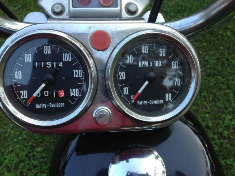 1972 Black Harley Davidson Sportster