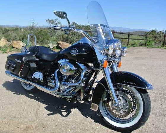 2009 Road King Classic -- Vivid Black and lots of chrome plus extras