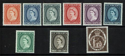 St vincent 1964-65 definitives sg 212/20 mnh