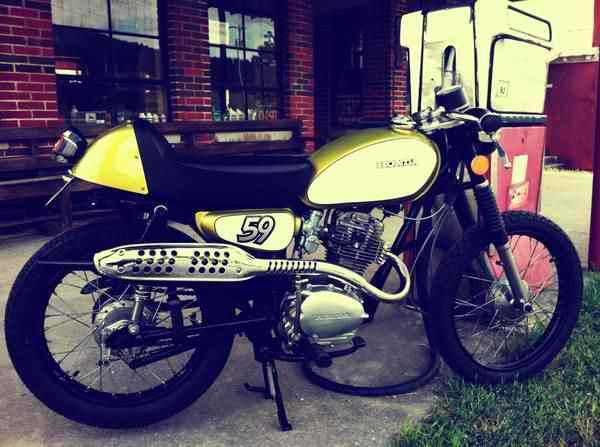 Vintage 1972 honda cl100 cafe racer