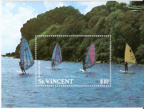 St Vincent 1988 Windsurfing Souvenir Sheet MNH (SC# 1099)