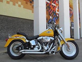2006 Yellow Harley Davidson FLSTFI! Fuel Injected Fat Boy!