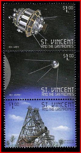 St.vincent = russia/usa= space = telescope, astronomy, luna 9  mnh ** postfrisch