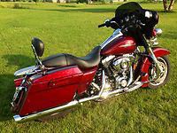 2008 harley-davidson flhx street glide crimson low miles