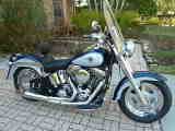 2001 Harley Davidson Fatboy Softail Flstf With Only 8k Miles Blue