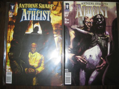 Antoine Sharp: The Atheist #s 1-2 comic books - Desperado + Phil Hester + Mellon