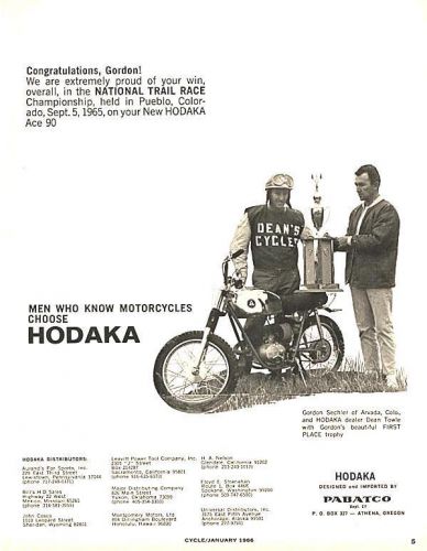 1966 Hodaka Ace 90 vintage print ad;  Dirt Squirt Super Rat, US $3.95, image 2