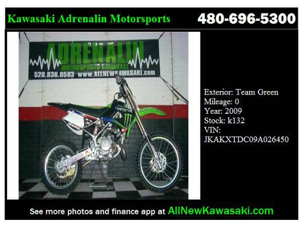 2009 Sufficient Kawasaki KX100L Super Mini, $2,499, image 1