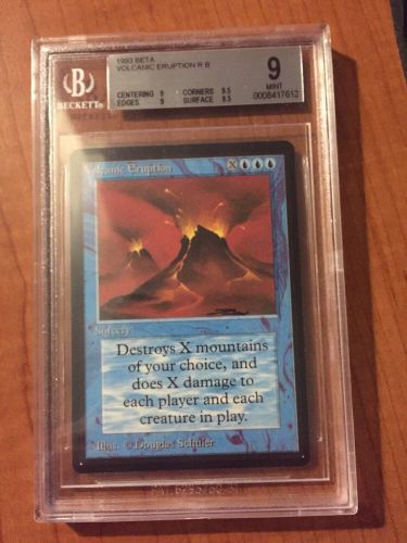 Mtg volcanic eruption beta  graded 9! mint!