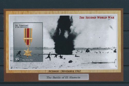 Le65574 st vincent medals world war ii military good sheet mnh