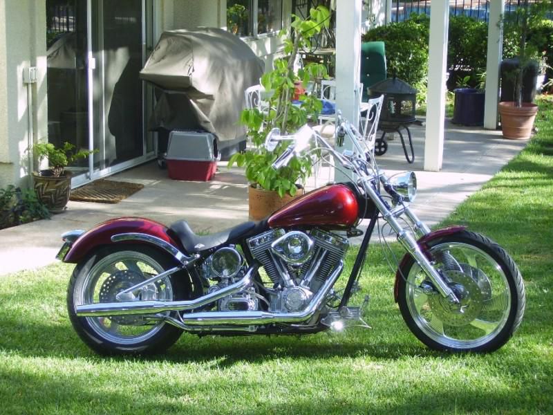 Custom built 127"  softail datec 200 series frame with 6 speed transmission