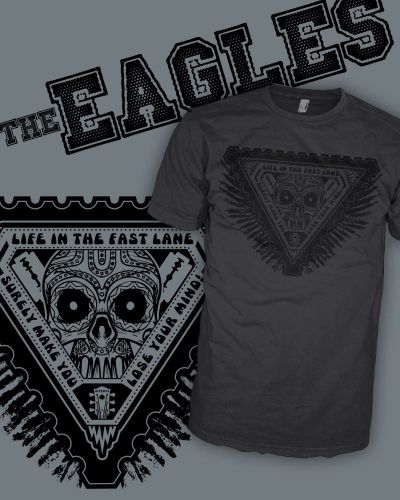 The Eagles - Desperado - Hotel California Vintage Rock Shirt Scoop V-Neck Raglan